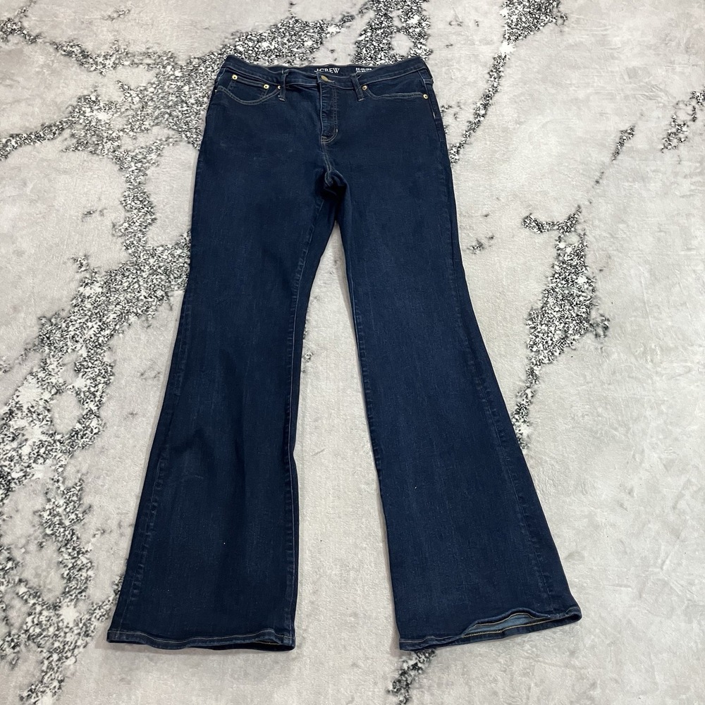 J.Crew Jeans Women's Size 32T Tall 03 Bootcut 104 Dark Re 03 Indigo Blue Denim